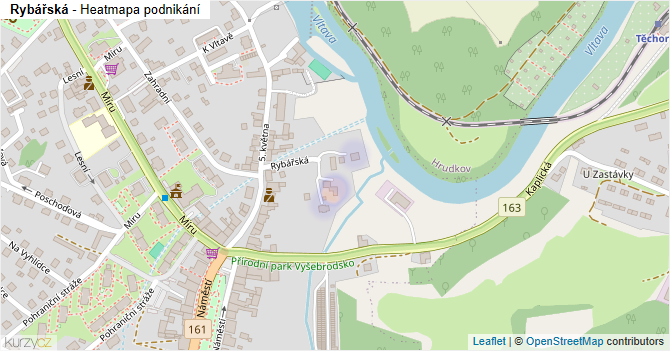 Rybářská - mapa podnikání