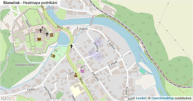 Slunečná - mapa podnikání