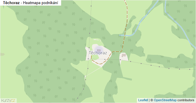 Těchoraz - mapa podnikání