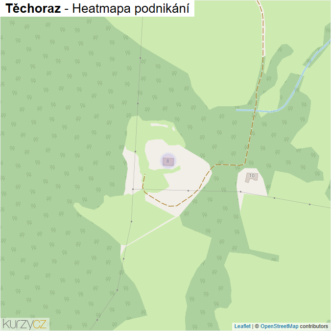 Mapa Těchoraz - Firmy v části obce.