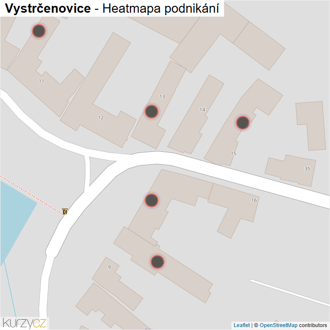 Mapa Vystrčenovice - Firmy v obci.