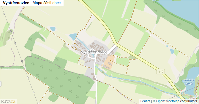 Vystrčenovice - mapa části obce