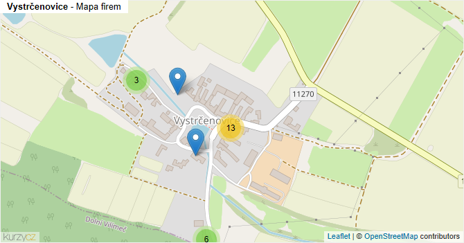 Vystrčenovice - mapa firem