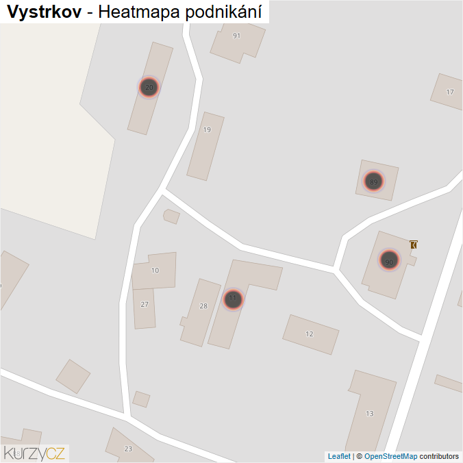 Mapa Vystrkov - Firmy v obci.