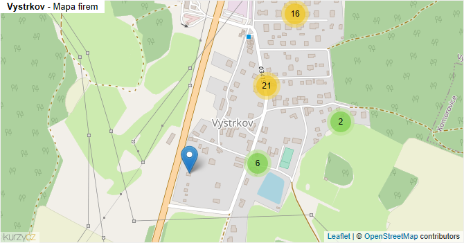 Vystrkov - mapa firem