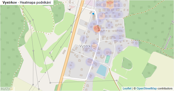 Vystrkov - mapa podnikání