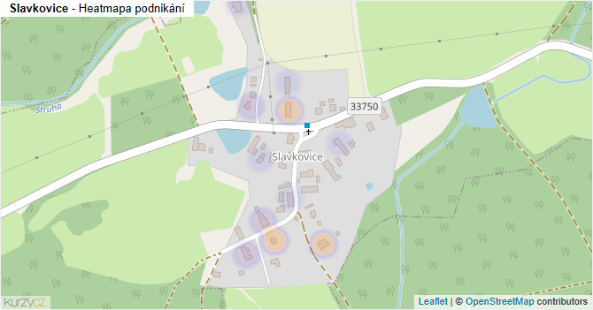Slavkovice - mapa podnikání