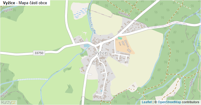 Vyžice - mapa části obce