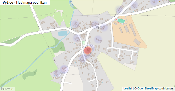 Vyžice - mapa podnikání