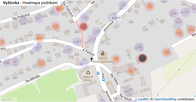 Vyžlovka - mapa podnikání
