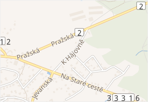 K Hájovně v obci Vyžlovka - mapa ulice
