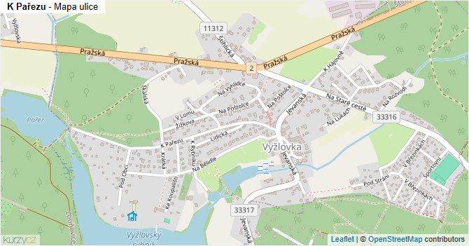 K Pařezu - mapa ulice