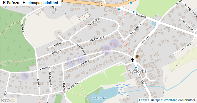 K Pařezu - mapa podnikání