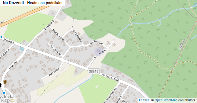 Na Rozvodí - mapa podnikání