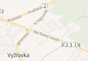 Na Splachu v obci Vyžlovka - mapa ulice