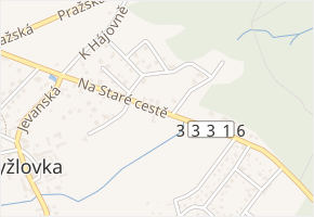 Na Staré cestě v obci Vyžlovka - mapa ulice