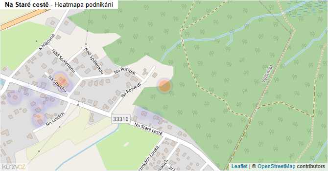 Na Staré cestě - mapa podnikání