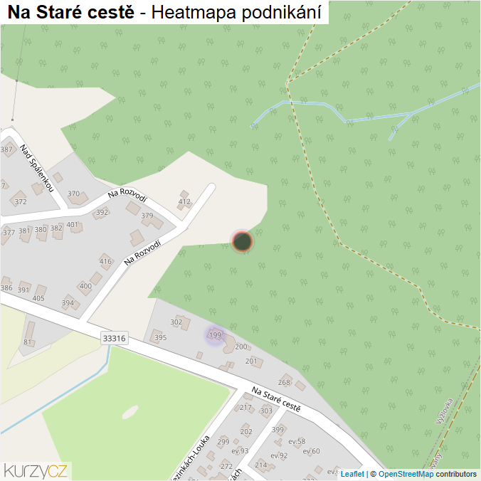 Mapa Na Staré cestě - Firmy v ulici.
