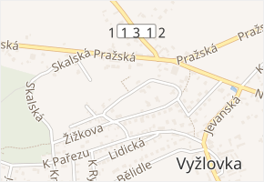 Na Vyhlídce v obci Vyžlovka - mapa ulice