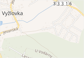 Pod Strání v obci Vyžlovka - mapa ulice