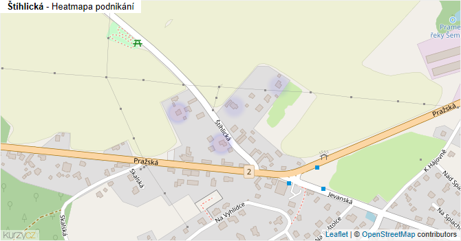 Štíhlická - mapa podnikání