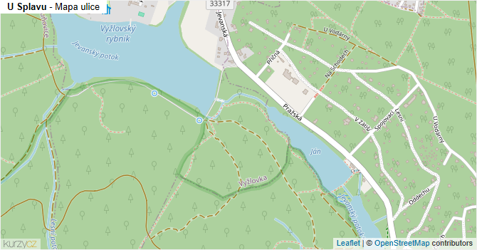 U Splavu - mapa ulice