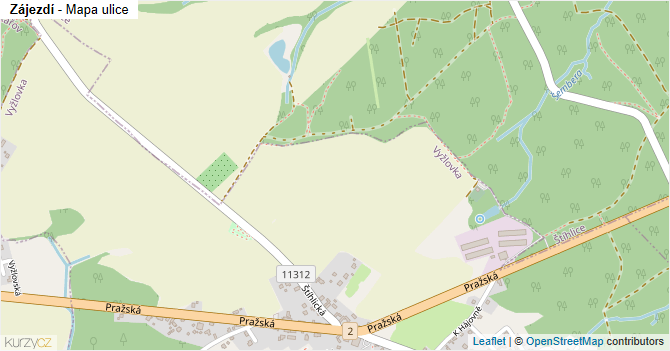 Zájezdí - mapa ulice