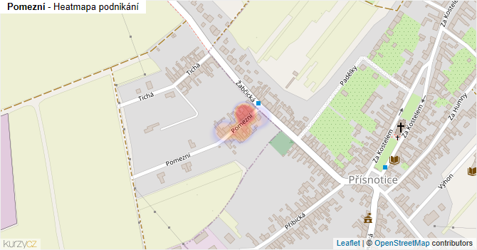 Pomezní - mapa podnikání