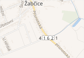 Přísnotická v obci Žabčice - mapa ulice