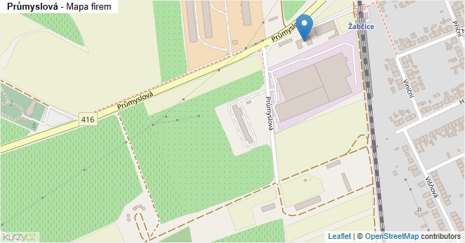 Průmyslová - mapa firem