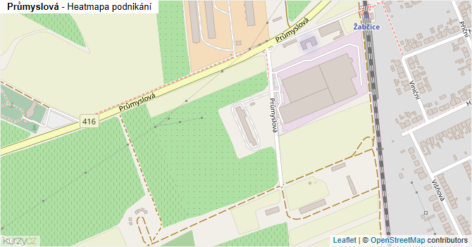 Průmyslová - mapa podnikání