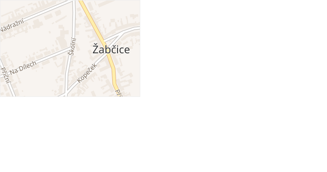 Školní v obci Žabčice - mapa ulice