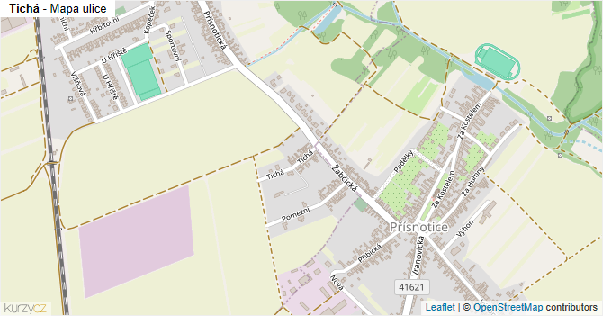 Tichá - mapa ulice