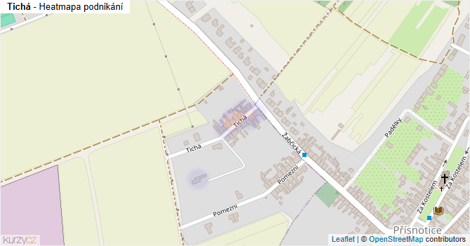 Tichá - mapa podnikání
