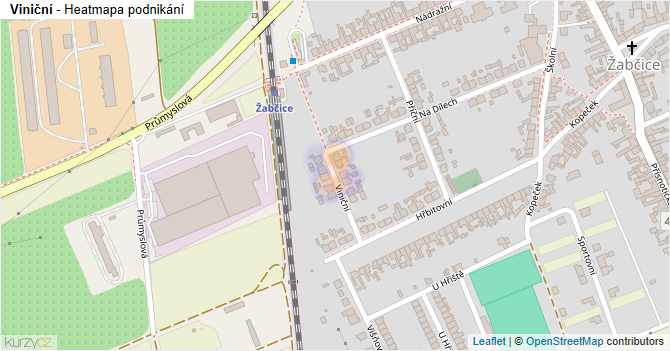 Viniční - mapa podnikání