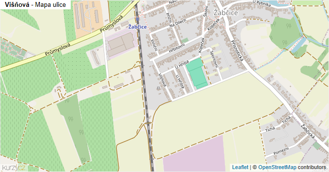 Višňová - mapa ulice