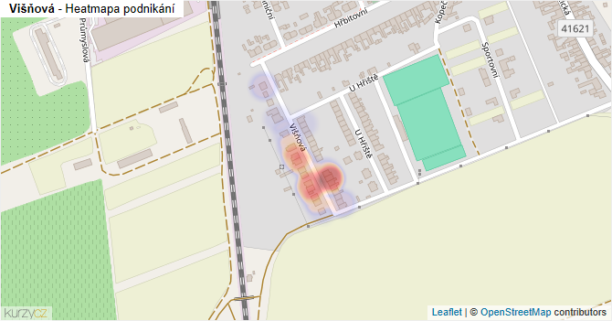Višňová - mapa podnikání