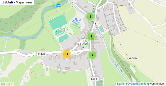 Záblatí - mapa firem