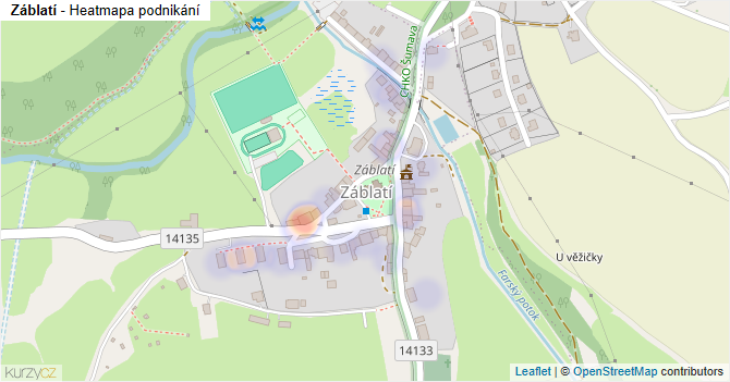 Záblatí - mapa podnikání