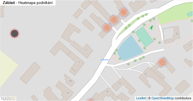 Záblatí - mapa podnikání