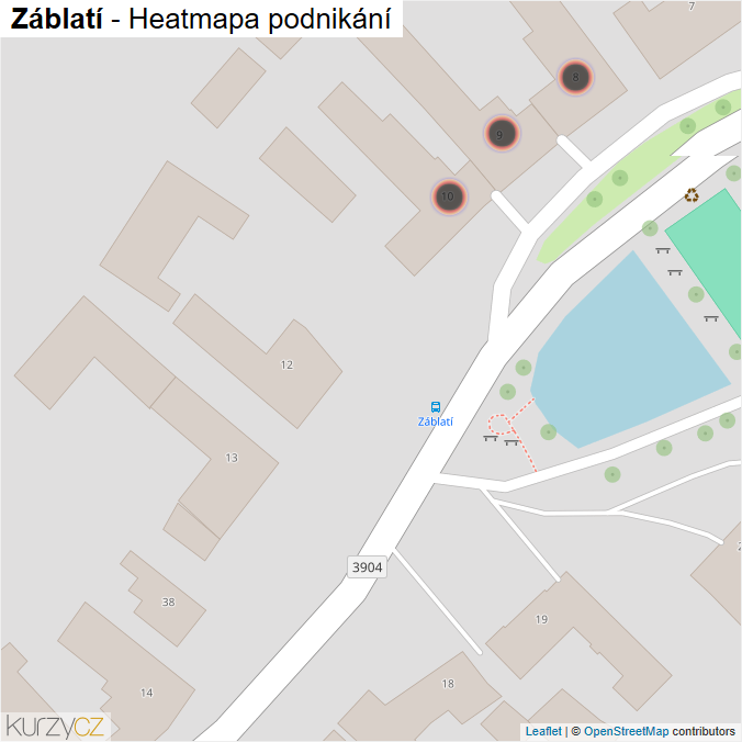 Mapa Záblatí - Firmy v obci.