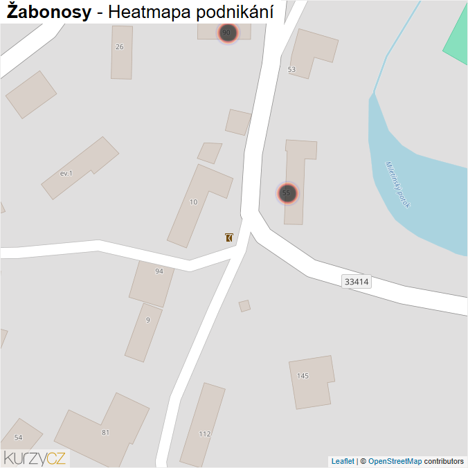 Mapa Žabonosy - Firmy v obci.