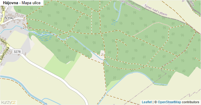 Hájovna - mapa ulice