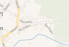 Na Písku v obci Záboří nad Labem - mapa ulice