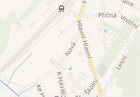 Nová v obci Záboří nad Labem - mapa ulice