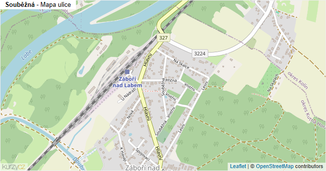 Souběžná - mapa ulice