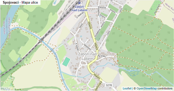 Spojovací - mapa ulice