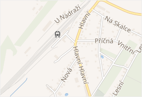 U Nádraží v obci Záboří nad Labem - mapa ulice