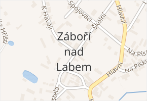 Záboří nad Labem v obci Záboří nad Labem - mapa části obce