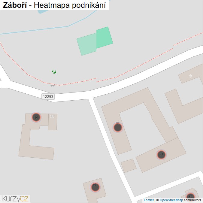 Mapa Záboří - Firmy v obci.